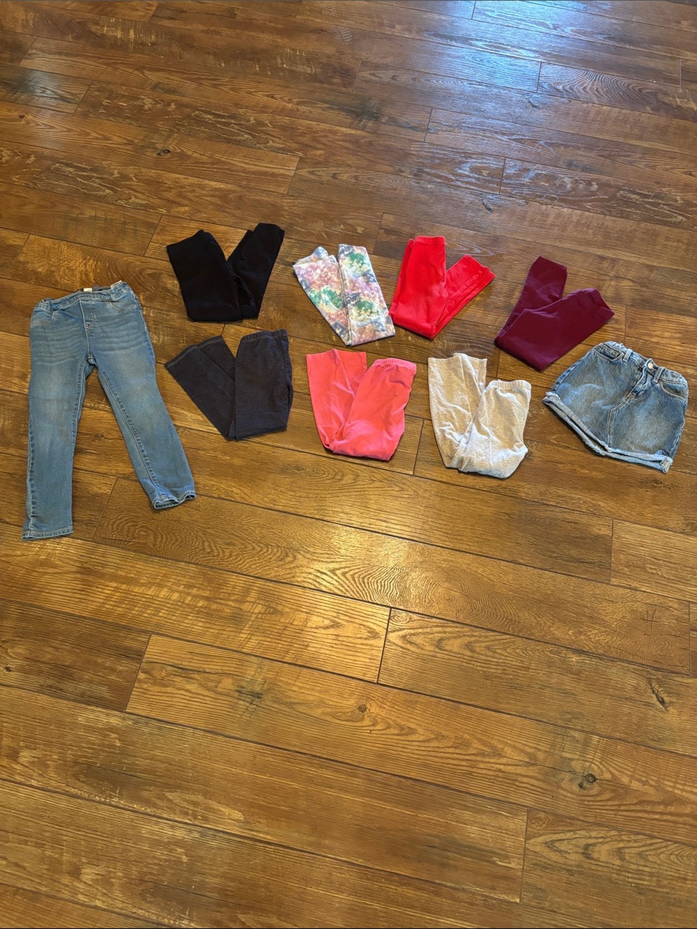 Kids Bottoms Assorted Colors (Denim, Black, Pink, Red, Purple, Tie-Dye)